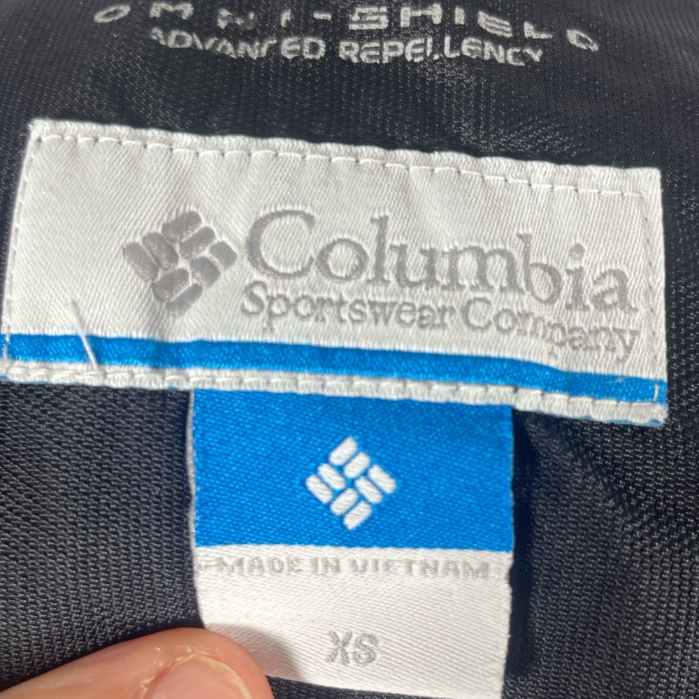 Columbia Pardon My Trench Rain Jacket Size XS Black Omni-Shield Hooded Belted - Picture 5 of 7